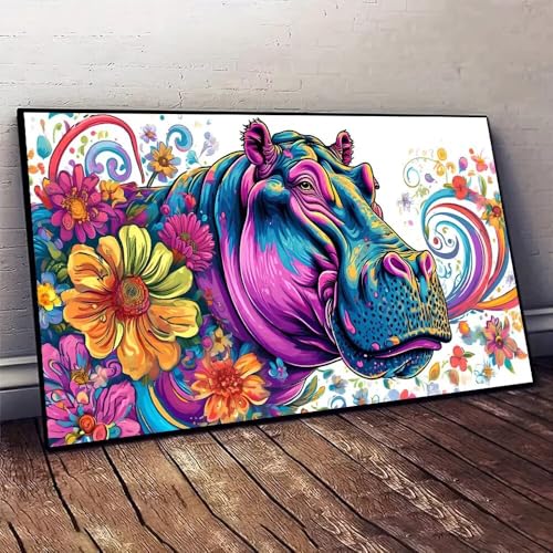 Blume Tier Malen nach Zahlen, DIY malen nach zahlen erwachsene, Knitterfreie Leinwand, Digitales Ölgemälde-Set auf Leinwand mit Pinseln und Acrylpigment, Artwork für Heimdekoration, 100x200cm X-140 von Jaxiaco