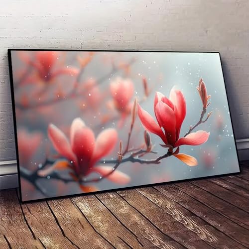 Blume Traum Malen nach Zahlen, DIY malen nach zahlen erwachsene, Knitterfreie Leinwand, Digitales Ölgemälde-Set auf Leinwand mit Pinseln und Acrylpigment, Artwork für Heimdekoration, 20x40cm X-150 von Jaxiaco