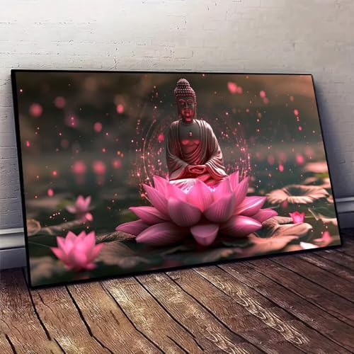 Blume Zen Malen nach Zahlen, DIY malen nach zahlen erwachsene, Knitterfreie Leinwand, Digitales Ölgemälde-Set auf Leinwand mit Pinseln und Acrylpigment, Artwork für Heimdekoration, 60x120cm X-576 von Jaxiaco