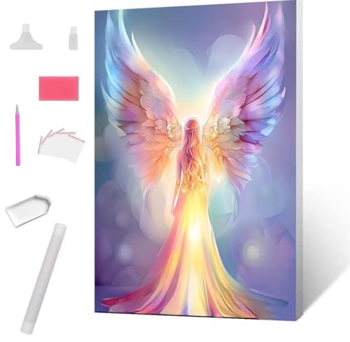 Diamond Painting Engel Frau Diamond Art Painting Full Zubehör, Diamant Painting Bilder Erwachsene Stickerei Kreuzstich Kinder Diamant Malerei Art Craft Herbst Wanddekoration Frau Gifts 70x95cm S-869 von Jaxiaco