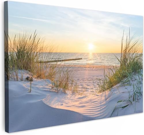 Diamond Painting Sandstrand Sonnenuntergang Diamond Art Painting Full Zubehör, Diamant Painting Bilder Erwachsene Groß Stickerei Kreuzstich Kinder Diamant Art Craft Wanddekoration 50x100cm F-300 von Jaxiaco