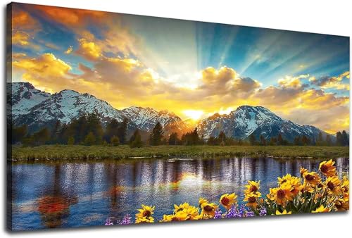 Diamond Painting Seen Sonnenuntergang Diamond Art Painting Full Zubehör, Diamant Painting Bilder Erwachsene Groß Stickerei Kreuzstich Kinder Diamant Malerei Art Craft Wanddekoration 60x180cm F-230 von Jaxiaco