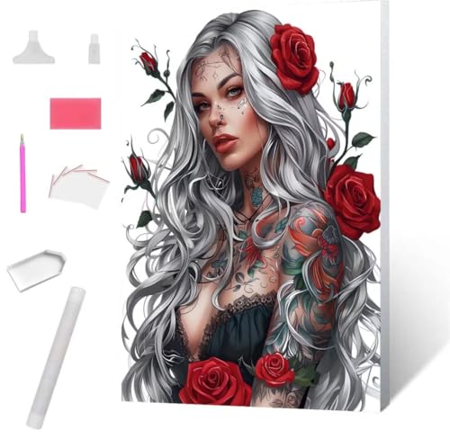 Diamond Painting Sexy Frau Diamond Art Painting Full Zubehör, Diamant Painting Bilder Erwachsene Stickerei Kreuzstich Kinder Diamant Malerei Art Craft Herbst Wanddekoration Frau Gifts 100x135cm S-957 von Jaxiaco