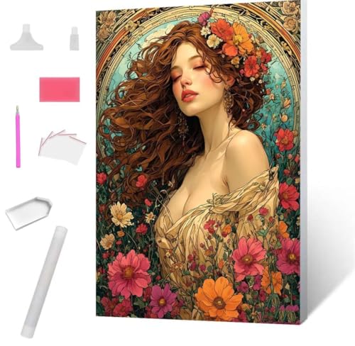 Diamond Painting Sexy Frau Diamond Art Painting Full Zubehör, Diamant Painting Bilder Erwachsene Stickerei Kreuzstich Kinder Diamant Malerei Art Craft Herbst Wanddekoration Frau Gifts 40x50cm S-952 von Jaxiaco