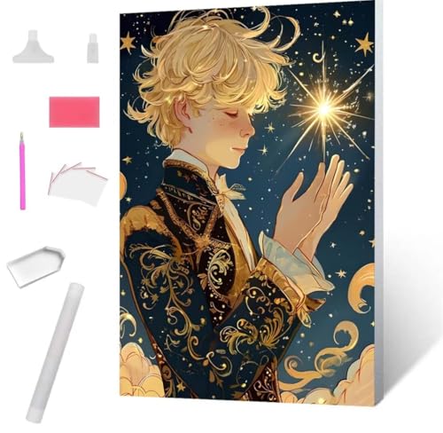 Diamond Painting Starry Sky Boy Diamond Art Painting Full Zubehör, Diamant Painting Bilder Erwachsene Stickerei Kreuzstich Kinder Diamant Malerei Art Herbst Wanddekoration Frau Gifts 70x95cm S-937 von Jaxiaco