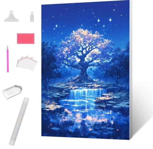 Diamond Painting Traumbaum Diamond Art Painting Full Zubehör, Diamant Painting Bilder Erwachsene Stickerei Kreuzstich Kinder Diamant Malerei Art Craft Herbst Wanddekoration Frau Gifts 100x135cm S-619 von Jaxiaco