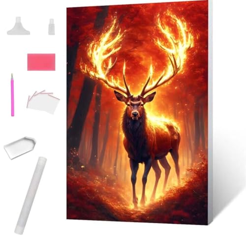 Die Bucks Diamond Painting Erwachsene 90x120cm, DIY 5D Diamant Painting Bilder kinder Malen Nach Zahlen Set, Diamond Art Full Diamant Malerei Kunst Basteln für Weihnachten Home Wand Dekor S-966 von Jaxiaco