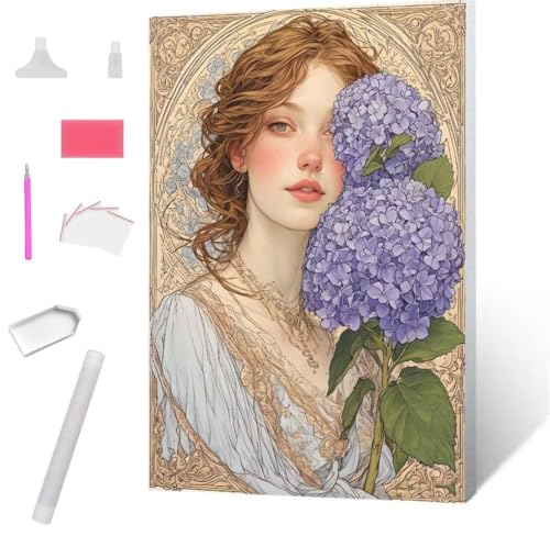 Gestickte Ballblume für Frauen Diamond Painting Erwachsene 30x40cm, DIY 5D Diamant Painting Bilder kinder Malen Nach Zahlen Set, Diamond Art Full Diamant Malerei Kunst Basteln für Home Wand Dekor S678 von Jaxiaco