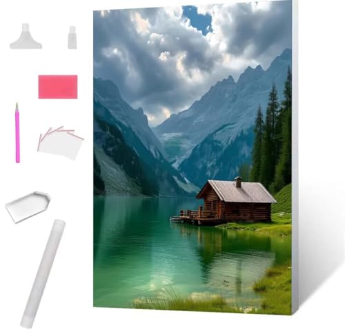 Landschaft Diamond Painting Erwachsene 30x40cm, DIY 5D Diamant Painting Bilder kinder Malen Nach Zahlen Set, Diamond Art Full Diamant Malerei Kunst Basteln für Weihnachten Home Wand Dekor S-786 von Jaxiaco