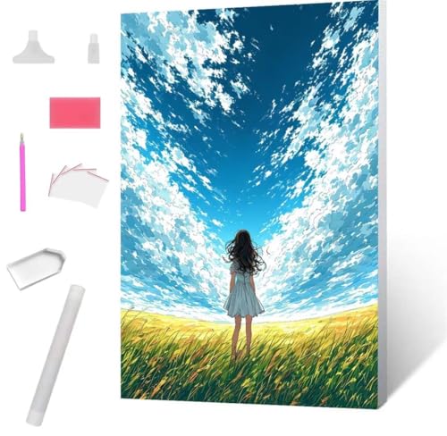 Mädchen Diamond Painting Erwachsene 30x40cm, DIY 5D Diamant Painting Bilder kinder Malen Nach Zahlen Set, Diamond Art Full Diamant Malerei Kunst Basteln für Home Wand Dekor, Weihnachten Geschenk S-665 von Jaxiaco