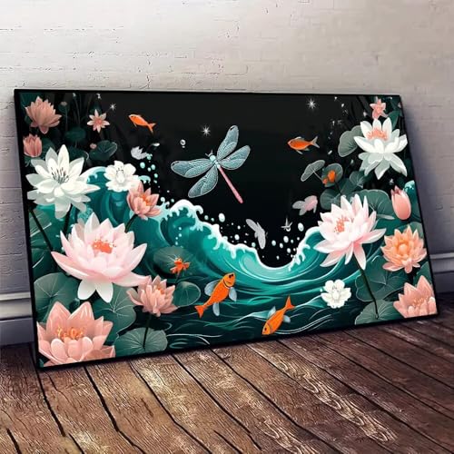 Malen Nach Zahlen Erwachsene Blume Landschaft DIY Handgemalt Ölgemälde Leinwand Set mit 3 Pinsel und Acrylpigment für Malerei Bastelset, Frauen Home Deko Geburtstag Weihnachten Geschenk 70x140cm X-578 von Jaxiaco