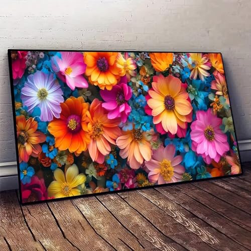 Malen Nach Zahlen Erwachsene Farbe Blumen DIY Handgemalt Ölgemälde Leinwand Set mit 3 Pinsel und Acrylpigment für Malerei Bastelset, Frauen Home Deko Geburtstag Weihnachten Geschenk 25x50cm X-19 von Jaxiaco