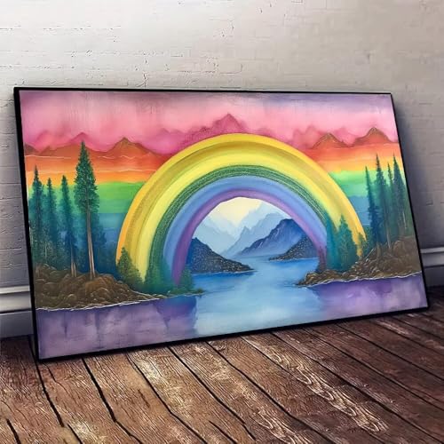 Malen Nach Zahlen Erwachsene Landschaft Farbe DIY Handgemalt Ölgemälde Leinwand Set mit 3 Pinsel und Acrylpigment für Malerei Bastelset, Frauen Home Deko Geburtstag Weihnachten Geschenk 50x100cm X-551 von Jaxiaco