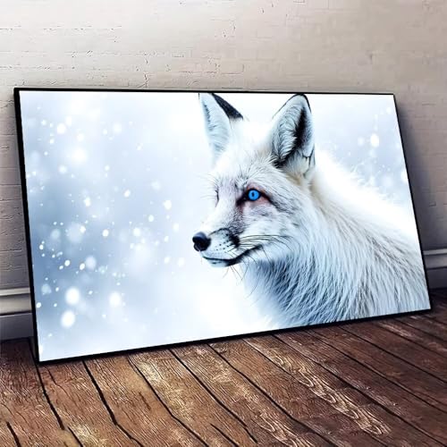 Malen Nach Zahlen Erwachsene Tier Fuchs DIY Handgemalt Ölgemälde Leinwand Set mit 3 Pinsel und Acrylpigment für Malerei Bastelset, Frauen Home Deko Geburtstag Weihnachten Geschenk 35x70cm X-536 von Jaxiaco