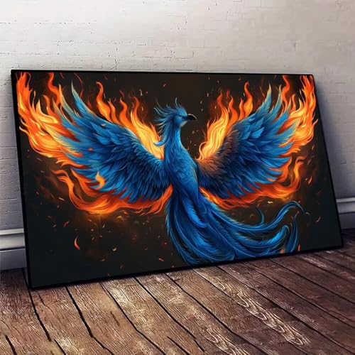 Malen Nach Zahlen Erwachsene Tier Vogel DIY Handgemalt Ölgemälde Leinwand Set mit 3 Pinsel und Acrylpigment für Malerei Bastelset, Frauen Home Deko Geburtstag Weihnachten Geschenk 35x70cm X-70 von Jaxiaco