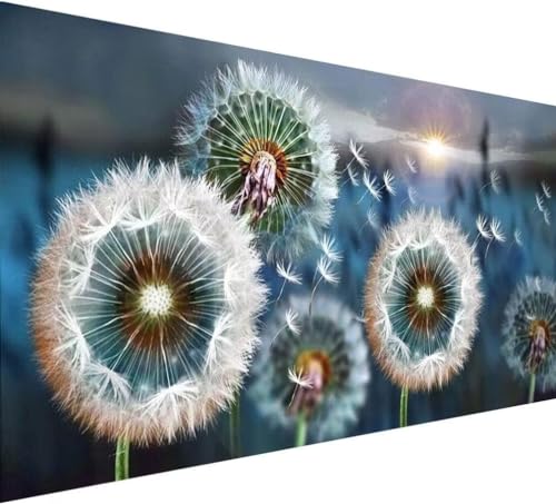 Pusteblumen Diamond Painting Erwachsene Groß XXL 40x80cm, DIY 5D Diamant Painting Bilder kinder Malen Nach Zahlen Set, Diamond Art Full Diamant Malerei Kunst Basteln für Home Wand Dekor G-153 von Jaxiaco