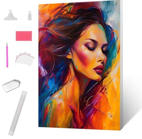 Sexy Frau Diamond Painting Erwachsene 30x40cm, DIY 5D Diamant Painting Bilder kinder Malen Nach Zahlen Set, Diamond Art Full Diamant Malerei Kunst Basteln für Weihnachten Home Wand Dekor S-964 von Jaxiaco