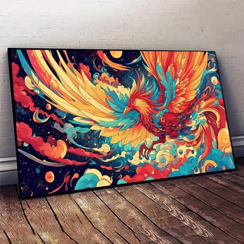 Tier Vogel Malen nach Zahlen, DIY malen nach zahlen erwachsene, Knitterfreie Leinwand, Digitales Ölgemälde-Set auf Leinwand mit Pinseln und Acrylpigment, Artwork für Heimdekoration, 30x60cm X-542 von Jaxiaco