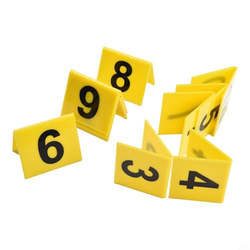 Organize Tables with Clear Acrylic Table Number Signs, Numbers 1 to 10 (Yellow) von Jayruit