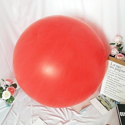 Riesige Jumbo-Luftballons, 183,9 cm, riesiger Jumbo-Ballon, riesiger Latex, Party, Aufführung, Dekorationen, Luftballons, rot, für Hochzeitstag, Geburtstagsfeier von Jayruit