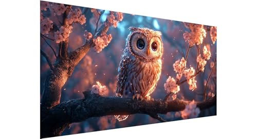 Diamond Painting Erwachsene Groß 100x200cm, 5D Diamant Painting Bilder Baum Diamond Painting Eule 1 Diamand Painting Kinder Anfänger, DIY Crystal Art Bastelset, Deko Wohnzimmer,Geschenke Frauen N1-546 von Jaznnghh