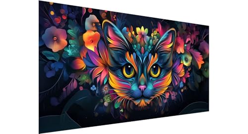 Diamond Painting Erwachsene Groß 100x200cm, 5D Diamant Painting Bilder Farbe Diamond Painting Katze Diamand Painting Kinder Anfänger, DIY Crystal Art Bastelset, Deko Wohnzimmer,Geschenke Frauen N1-586 von Jaznnghh