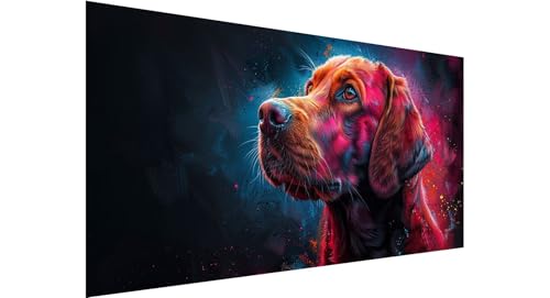 Diamond Painting Erwachsene Groß 100x200cm, 5D Diamant Painting Bilder Hund Diamond Painting Abstrakt Diamand Painting Kinder Anfänger, DIY Crystal Art Bastelset, Deko Wohnzimmer Geschenke N1-560 von Jaznnghh