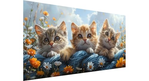 Diamond Painting Erwachsene Groß 100x200cm, 5D Diamant Painting Bilder Katze Diamond Painting Wolke Diamand Painting Kinder Anfänger, DIY Crystal Art Bastelset, Deko Wohnzimmer,Geschenke Frauen N1-590 von Jaznnghh