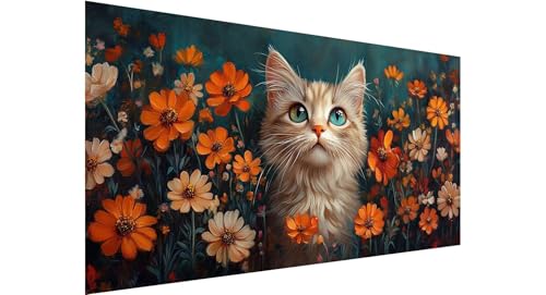 Diamond Painting Erwachsene Groß 10x20cm, 5D Diamant Painting Bilder Blume Diamond Painting Katze Diamand Painting Kinder Anfänger, DIY Crystal Art Bastelset, Deko Wohnzimmer, Geschenke Frauen N1-68 von Jaznnghh