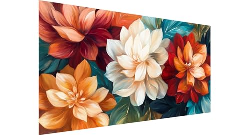 Diamond Painting Erwachsene Groß 20x40cm, 5D Diamant Painting Bilder Blume Diamond Painting Rot 3 Diamand Painting Kinder Anfänger, DIY Crystal Art Bastelset, Deko Wohnzimmer, Geschenke Frauen N1-576 von Jaznnghh