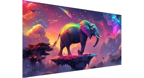 Diamond Painting Erwachsene Groß 20x40cm, 5D Diamant Painting Bilder Elefant Diamond Painting Wolke Diamand Painting Kinder Anfänger, DIY Crystal Art Bastelset, Deko Wohnzimmer,Geschenke Frauen N1-616 von Jaznnghh