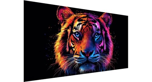 Diamond Painting Farbe Diamond Painting Erwachsene Tiger Diamant Painting Bilder Kinder, 5D Diamond Painting Anfänger, DIY Diamanten Malerei Stickerei Bastelset, Zimmer Deko Geschenk 100x200cm N1-583 von Jaznnghh