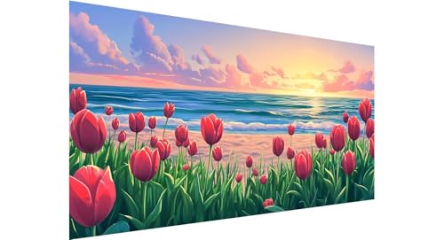 Diamond Painting Sonnenuntergang Diamond Painting Erwachsene Meer Diamant Painting Bilder Kinder,5D Diamond Painting Anfänger,DIY Diamanten Malerei Stickerei Bastelset,Zimmer Deko 20x40cm N1-595 von Jaznnghh