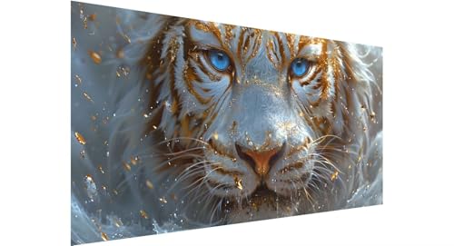 Diamond Painting Tiger Diamond Painting Erwachsene Tiere 4 Diamant Painting Bilder Kinder, 5D Diamond Painting Anfänger, DIY Diamanten Malerei Stickerei Bastelset, Zimmer Deko Geschenk 20x40cm N1-593 von Jaznnghh