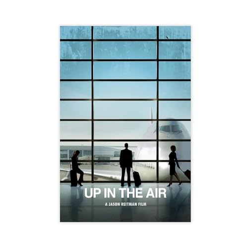 Jdekaec Filmposter "Up In The Air" auf Leinwand, Wandkunst, Dekordruck, Gemälde für Wohnzimmer, Schlafzimmer, Dekoration, ungerahmt, 50 x 75 cm von Jdekaec