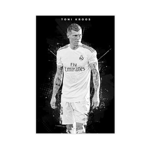 Jdekaec Toni Kroos 3 Leinwand-Poster, Wandkunst, Dekordruck, Gemälde für Wohnzimmer, Schlafzimmer, Dekoration, ungerahmt, 60 x 90 cm von Jdekaec