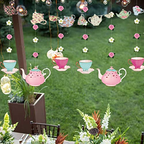 JeVenis 4 PCS LÄSST PAR Tea Banner Tea Party Geburtstag Banner Tea Party Dekorationen Lässt Par-Tea Party Dekor von JeVenis