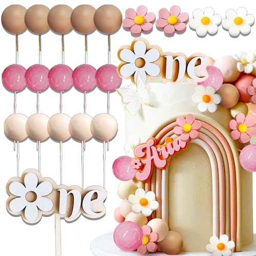 JeVenis Daisy Cake Topper Daisy Cake Decorations One Cake Topper 1st Birthday Girl Wildflower Cake Topper Daisy 1st Birthday Decorations Girl von JeVenis