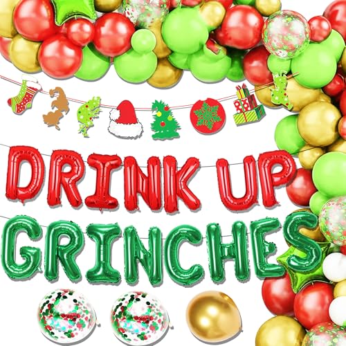 JeVenis Grinches Banner Weihnachtsdekorationen Banner Grinches Weihnachtsfeier Dekorationen Weihnachten Party Dekorationen Erwachsene Friendsmas Weihnachtsfeier Dekorationen von JeVenis