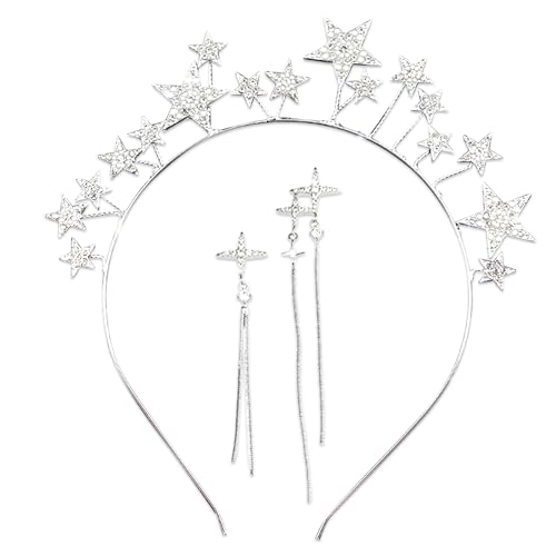 JeVenis Haarreif Weihnachten Stars Haarreif Stern Kostüm Haarreif Sterne Christmas Headband für Frauen Mädchen(Farbe) von JeVenis