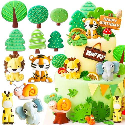 JeVenis Jungle Deko Kuchen BabyParty Deko Safari Jungle Deko Kuchen Tortendeko Jungle Safari Jungle Birthday Jungle Deko Geburtstag Safari Deko Geburtstag von JeVenis