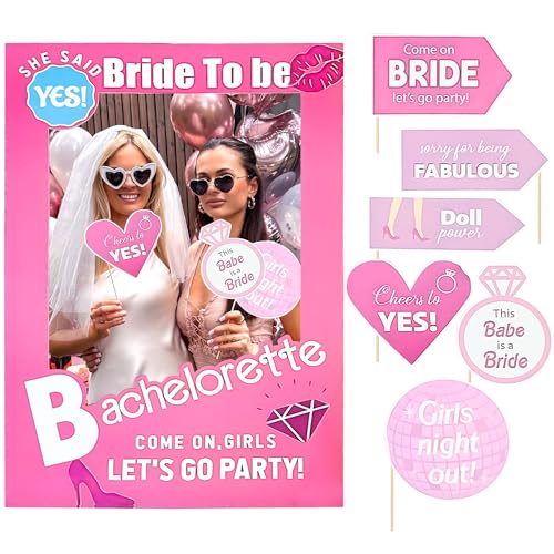 JeVenis Lets Go Party Bachelorette Fotostand Requisiten Hot Pink Girl Bachelorette Party Zubehör Lets go Party Zubehör Bachelorette Bridal Shower Party Supplies von JeVenis