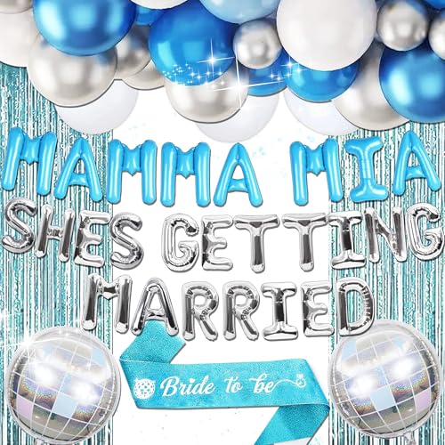 JeVenis Mamma Mia Shes Getting Married Bachelorette Dekoration Last Disco Party Supplies Mamma Mia Bachelorette Dekoration 70er Jahre Bachelorette Dekoration von JeVenis