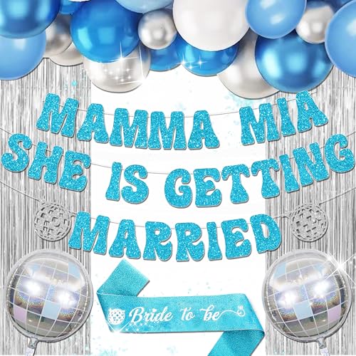 JeVenis Mamma Mia Shes Getting Married Bachelorette Dekoration Last Disco Party Supplies Mamma Mia Bachelorette Dekoration 70er Jahre Bachelorette Dekoration von JeVenis