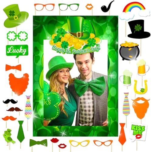 JeVenis St. Patrick's Day Photo Booth Props Frame von JeVenis