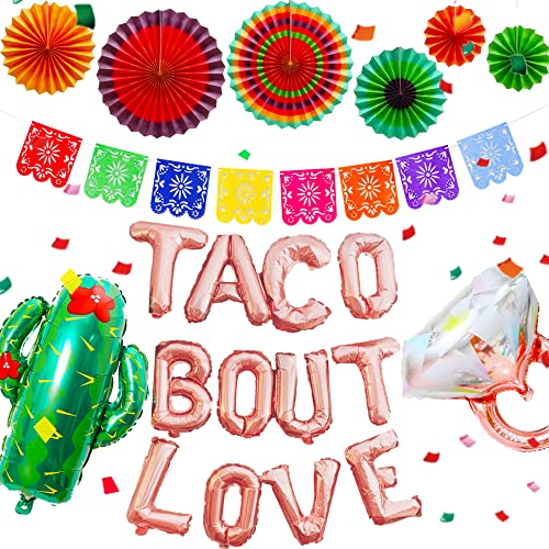 JeVenis Taco Bout Love Hintergrundkulisse Taco Bout Love Luftballons Taco Bout Love Brautschau Dekorationen Taco Bout Love Dekorationen Mexikanische Bridal Shower Dekorationen von JeVenis