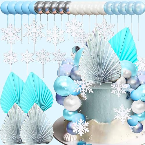 JeVenis Winter Onederland Tortendeko Frozen Cake Topper Winter Wonderland Cake Topper Schneeflocke Tortendeko für Schneeflocke Dusche Geburtstag von JeVenis