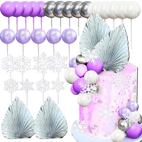 JeVenis Winter Onederland Kuchendekoration Gefrorene Tortenaufleger Winter Wonderland Tortenaufleger Schneeflocken Tortendekoration für Schneeflocken Dusche Geburtstag von JeVenis