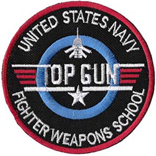 Abzeichen Top Gun der US-Marine, zum Aufnähen oder Aufbügeln, 10,6 cm von Jean Junction