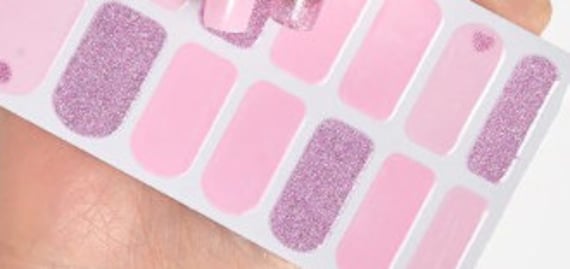 Pinks Und Glitzer & Akzente Nail Wrap Diy Maniküre Kit | 14 Tipps - 9 Verschiedene Stile von JeaniRo